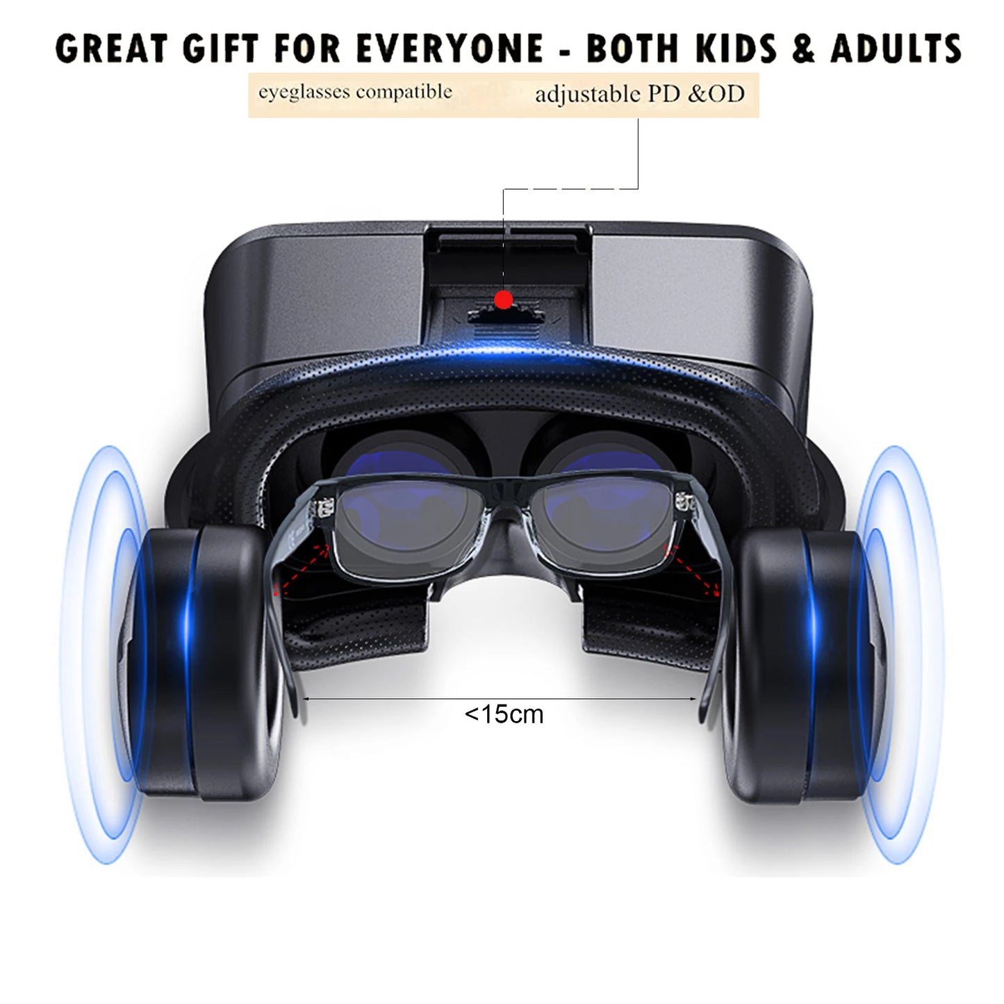 VR Glasses Suit High-quality Adjustable Device with Handle 3D Virtual Reality Helmet Bluehooth 3.0 /IOS/PC