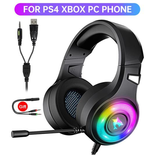 Cool RGB light Headset Gamer For PS4 7.1Surround Sound  Wired PC Gaming Headphones