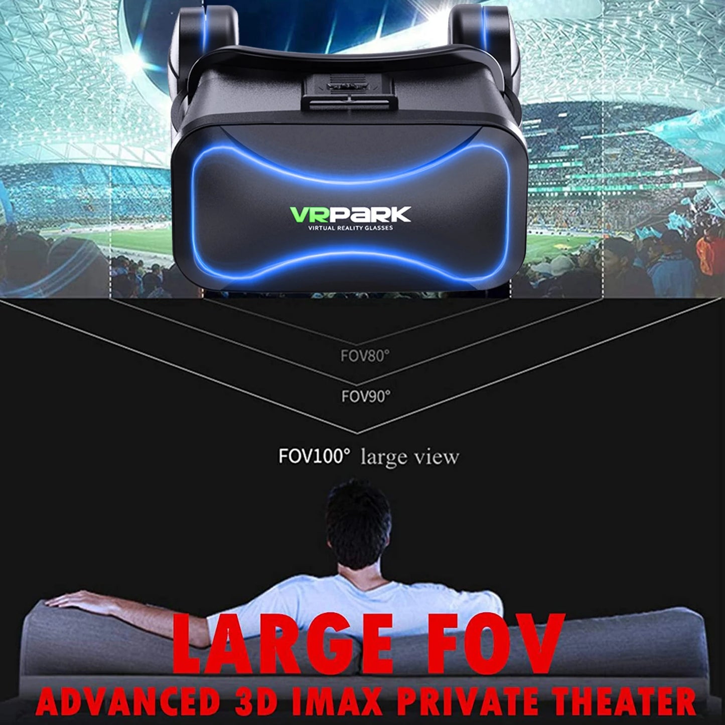 VR Glasses Suit High-quality Adjustable Device with Handle 3D Virtual Reality Helmet Bluehooth 3.0 /IOS/PC