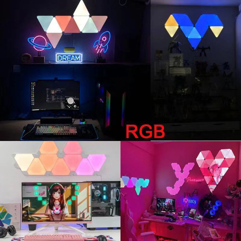 WIFI Bluetooth 5V USB Triangle Lamps Quantum Atmosphere LED Night Light For Game