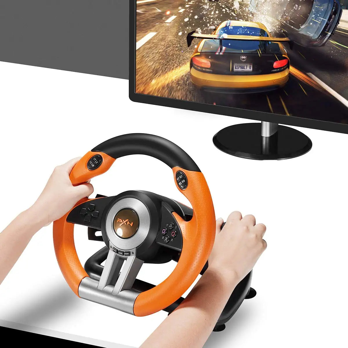 PXN V3 Pro Gaming Racing Wheel Volante PC Steering Wheel Racing Game 180°