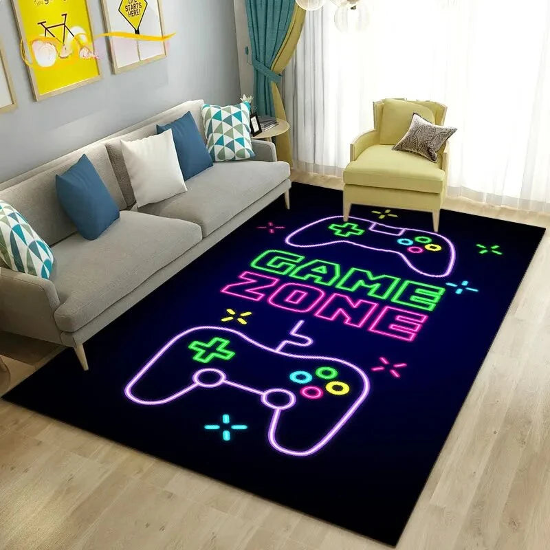 3D Cartoon Gamer Game Controller Carpet For Living Room Non slip Parlour Sofa Large