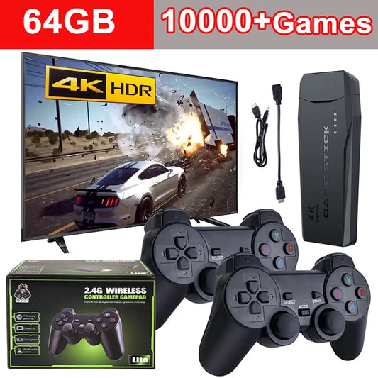 10000 Classic Games M8 Game Stick Lite Video Game Console Wireless Retro Emulator