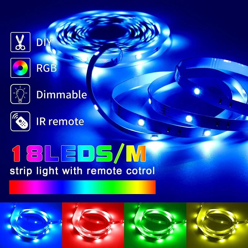 DAYBETTER RGB 5050 Led Strip Lights Bluetooth App Control 5V USB Led Lights Flexible