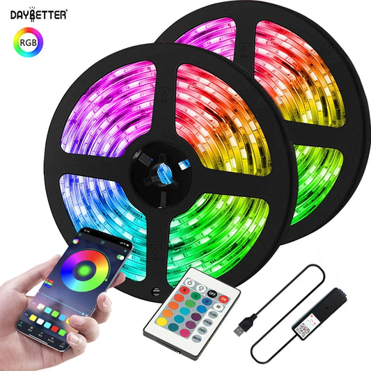 DAYBETTER RGB 5050 Led Strip Lights Bluetooth App Control 5V USB Led Lights Flexible